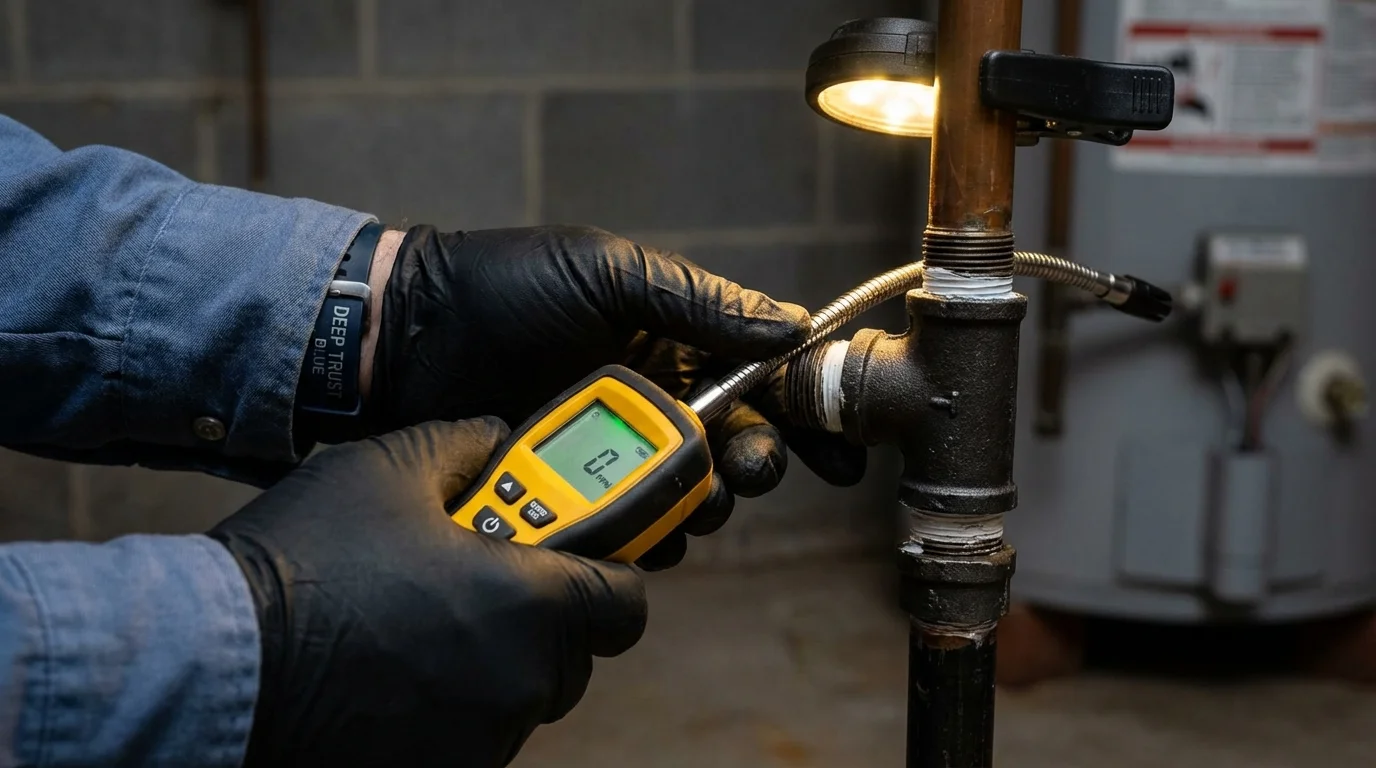 Gas leak detection with electronic sniffer by Johns Plumbing LLC in Crompond